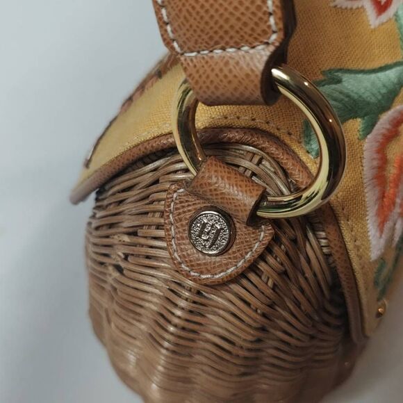 Eric Javits Embroidered Wicker Straw Handle Bag- Womens- Multicolor - Picture 6 of 10